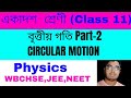 বৃত্তীয়গতি একাদশশ্রেণীপদার্থবিদ্যা Part2|Circular motion class11physicsinBengali WBCHSE NEET WBJEE