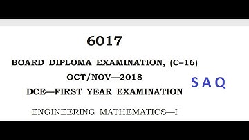Diploma - C16 - Mathematics 1 - Previous Question Paper - Telugu