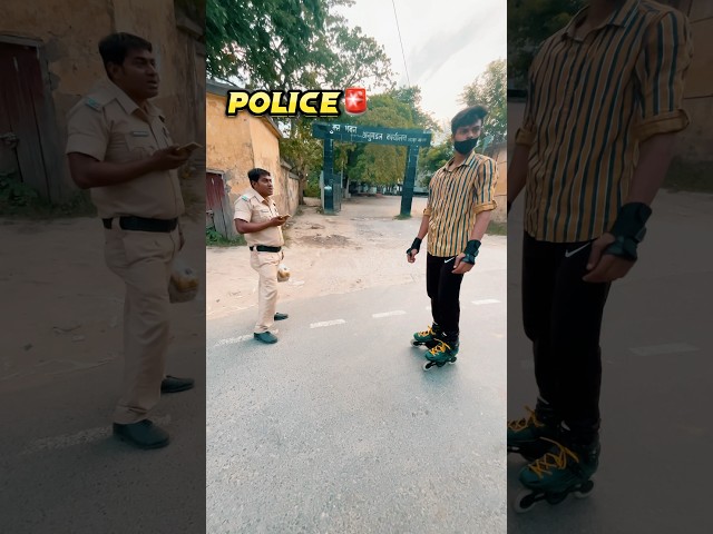 Arrest Police🥲🔥 Stunt fail⚠️||#skating #stunt #fail #skatingadda #trending #shorts #policerecation class=