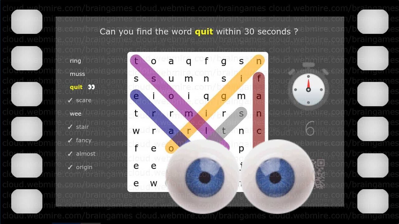 Word Search Find Quiz No.930 🧩 The 30-sec Challenge ･ Exercise your Brain & Mind ･ BrainGames