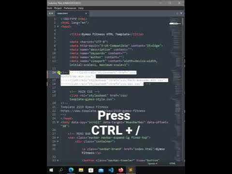 comment multiple lines of code Sublime text, vscode - YouTube