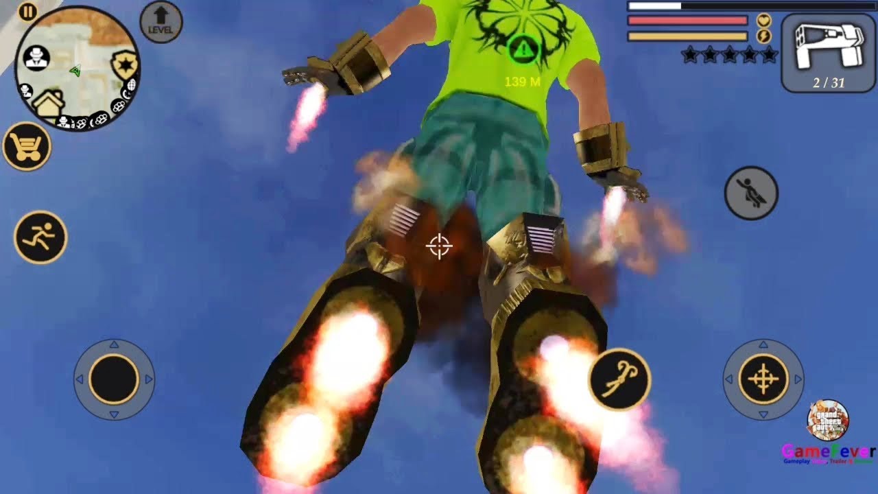 Vegas Crime Simulator - (Fly Full Power) - Max Upgrade Fly in the sky Power