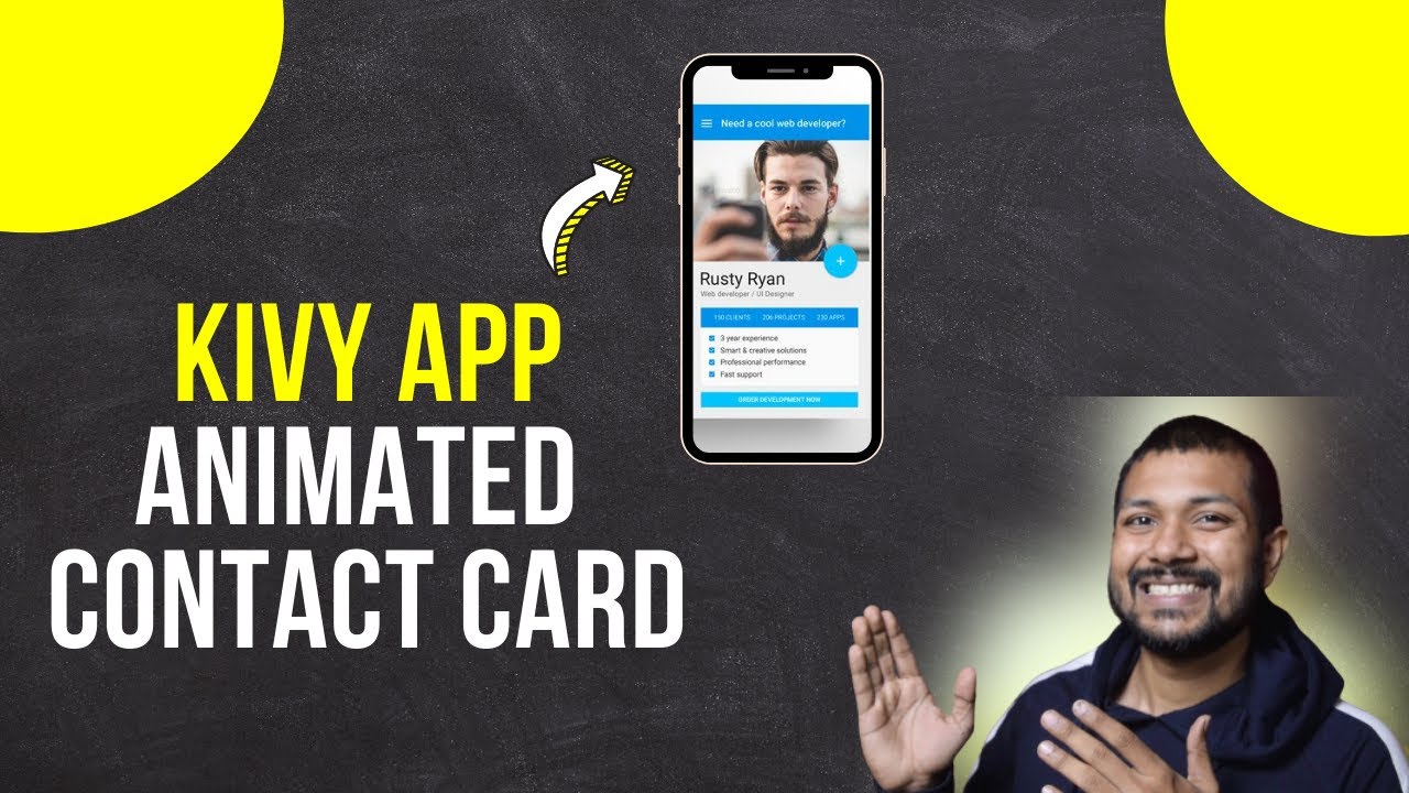 KivyMD - Create Animated Contact Card in 10 Minutes