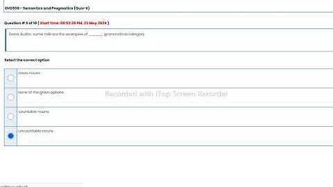 ENG508 - ENG508 - Semantics and Pragmatics Quiz 2