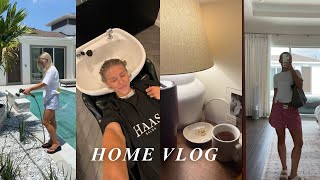 HOME VLOG: spin class, coffee shop work day, pantry organization, Pilates class, hair appt