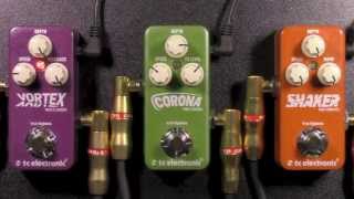 TC Electronic Corona Mini Chorus, Vortex Mini Flanger, Shaker Mini Vibrato Review