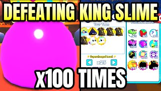 Defeating King Slime 100 Times in Pet Catchers (Roblox)