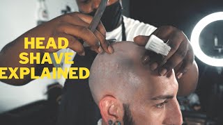 Straight Razor Hot Towel Head Shave Tutorial | Bald Head shave