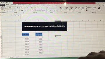 Generar números pseudoaleatorios en Excel