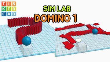 Domino  Mission 1 - Easy - Tinkercad 3D modeling Sim Lab lesson
