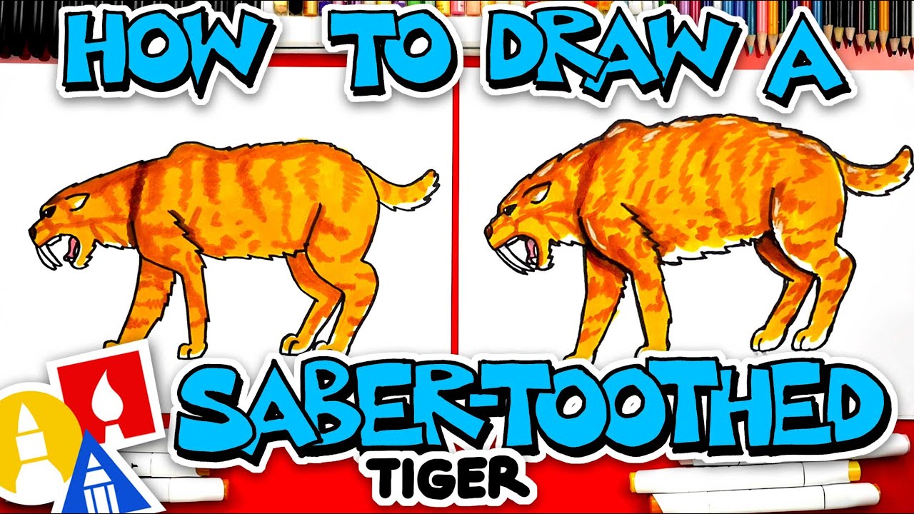 Draw a saber tooth tiger