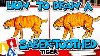 How To Draw A Saber-Toothed Tiger (Smilodon)