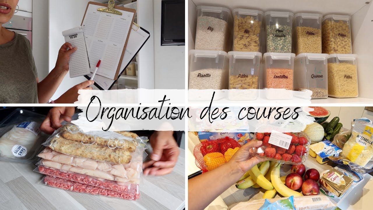 Organisation Des Courses: Liste- Menus de la semaine- Rangement- Meal  prepFamille de 5 