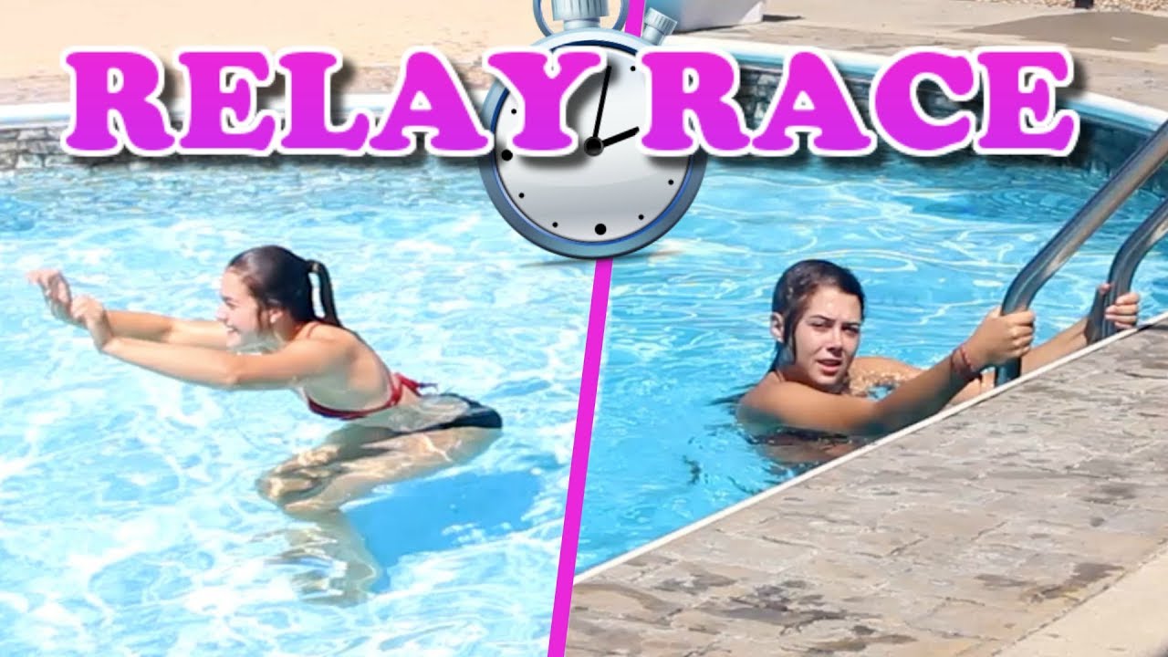 GYMNASTICS AT THE POOL: RELAY RACE EDITION