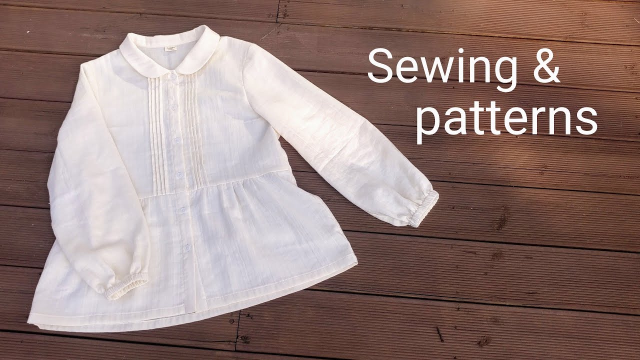 mb151 미돌남 -  (무료 옷 패턴 첨부) 핀턱 손목밴드 블라우스 셔츠 남방 옷만들기 / 미싱 배우기 재봉틀 기초 재봉 사용법 봉제 초보 과정 방법 의상 강의 영상 sewing