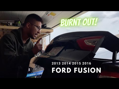 How to replace Ford Fusion 2013 2014 2015 2016 License Plate LED Light Bulb