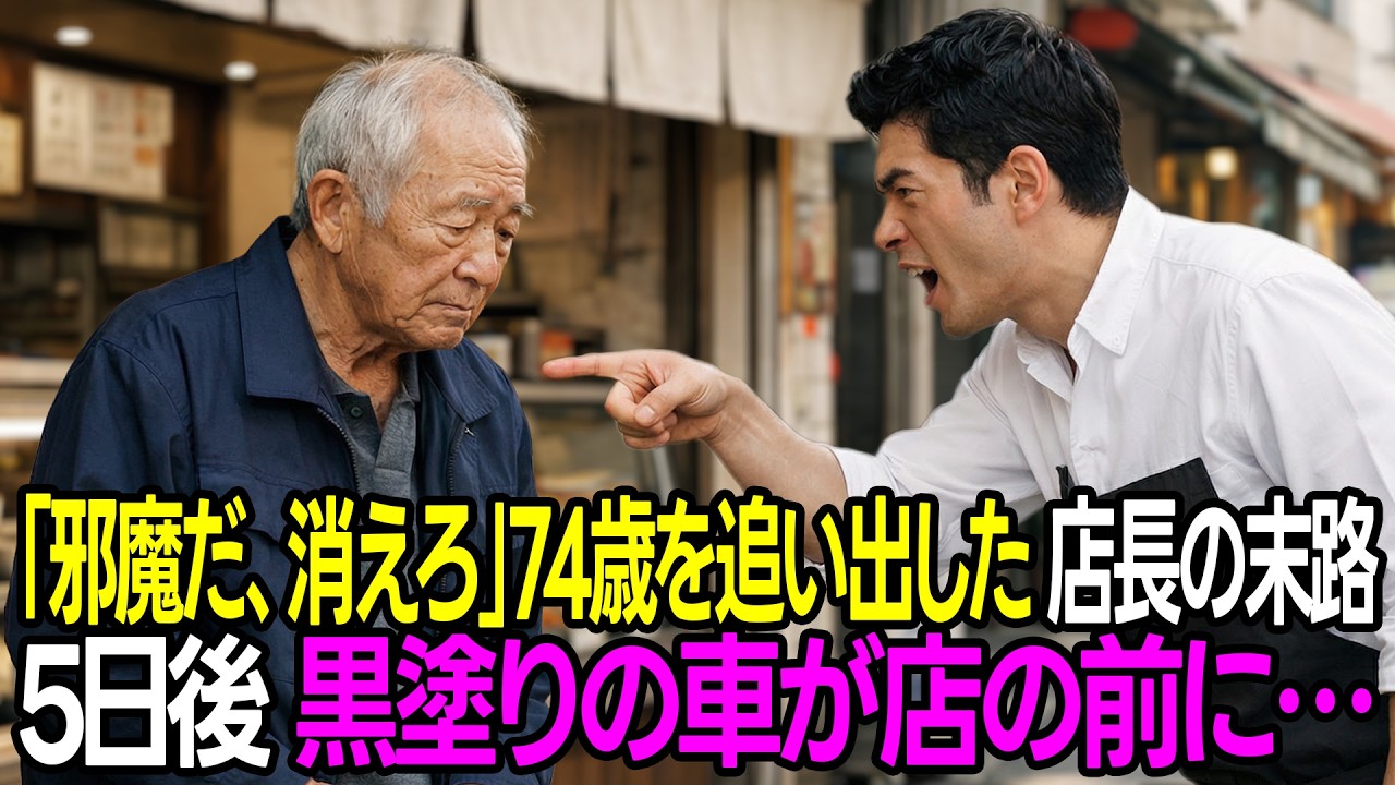 「お前なんかいなくても誰も困らない」下町の老舗惣菜屋で20年働いた74歳配達員を追い出した店長→5日後、店の前に止まった黒塗りの車から降りた人物に全員が凍りついた【感動する話】【朗読】