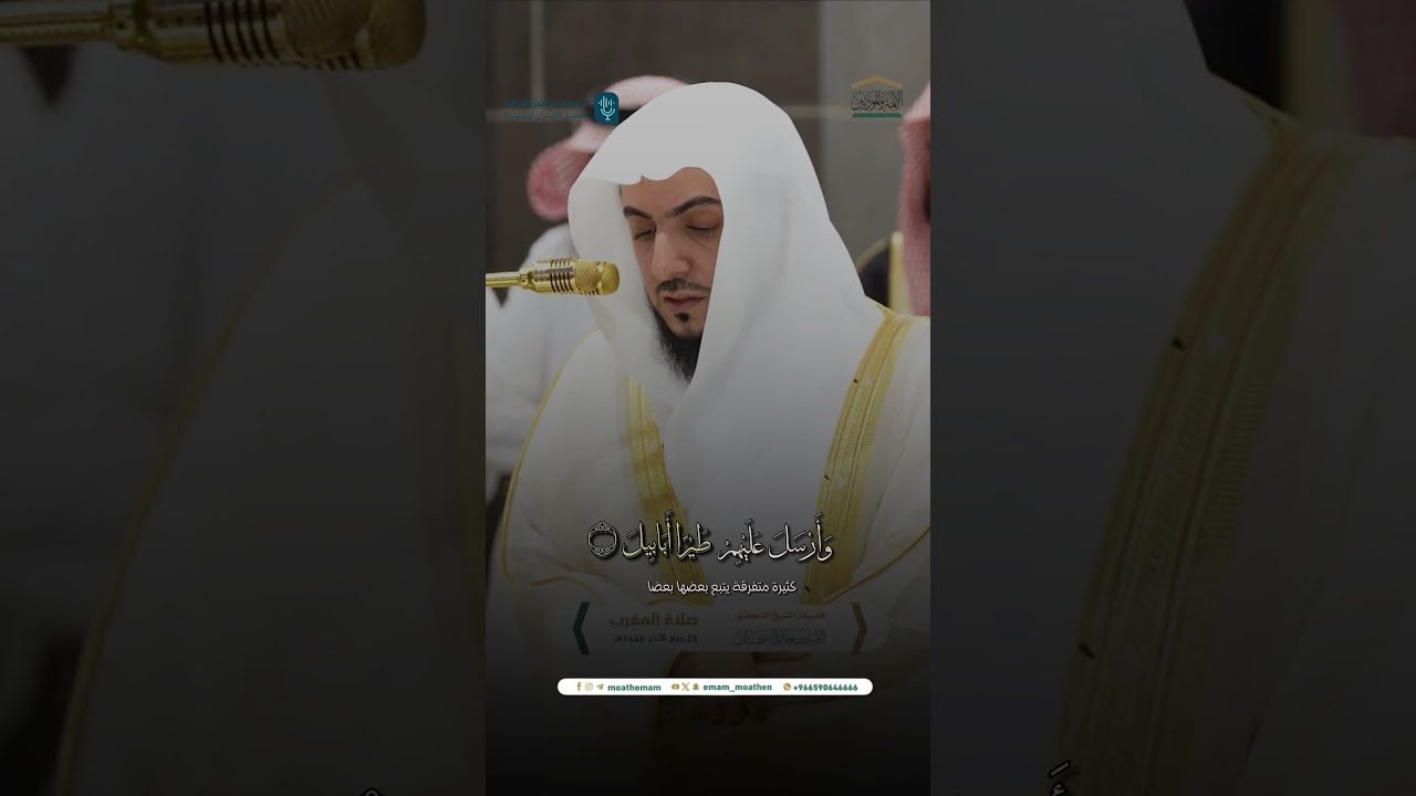 مقتطف من تلاوة فضيلة الشيخ د. #الوليد_الشمسان من صلاة المغرب 28 ربيع الآخر 1446هـ.