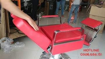 Mẫu Ghế Cắt Tóc Barber Chair BX 004 Màu Đỏ Cực Đẹp