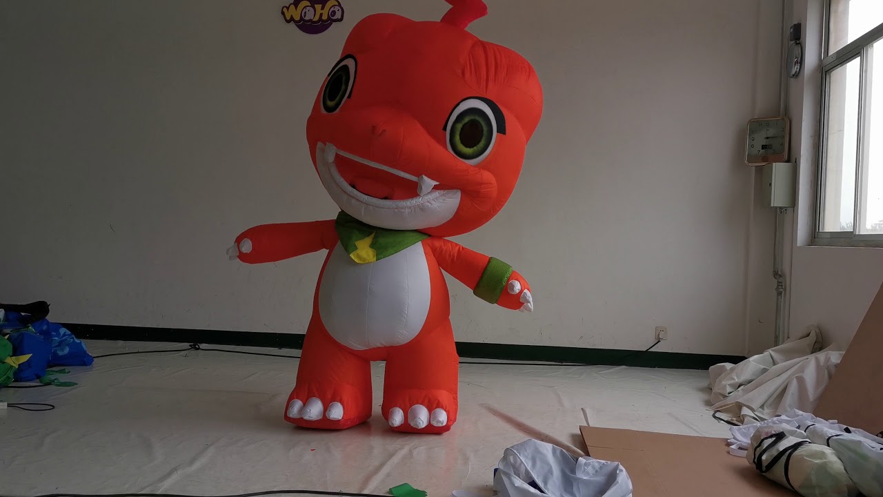 inflatable world Orange Inflatable Dragon Costume For Parade