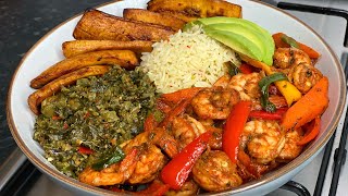 Let’s Cook Sunday Dinner With Me ||Reggae Shrimp | Fried Plantain | Callaloo || TERRI-ANN’S KITCHEN