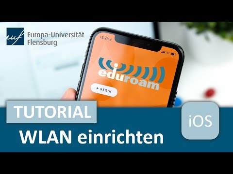 Setting up Eduroam WLAN (iOS guide for students, Europa-Universität Flensburg)