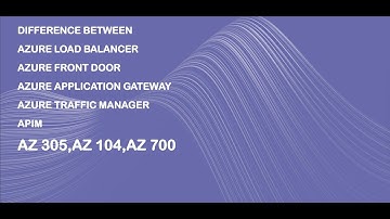 Application Gateways vs Load Balancers vs Traffic Manager vs Front Door vs APIM