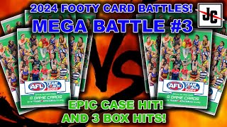 CASE AND 3 BOX HITS! MEGA FOOTY CARD BATTLES #3 | 2024 AFL TEAMCOACH CARDS