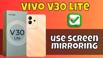 Screen mirroring and screen cast settings Vivo V30 Lite || How to use screen mirroring