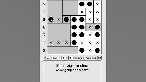 Grey is Odd - Today grids. Solution level 4 7X7 dated 03-27-2024