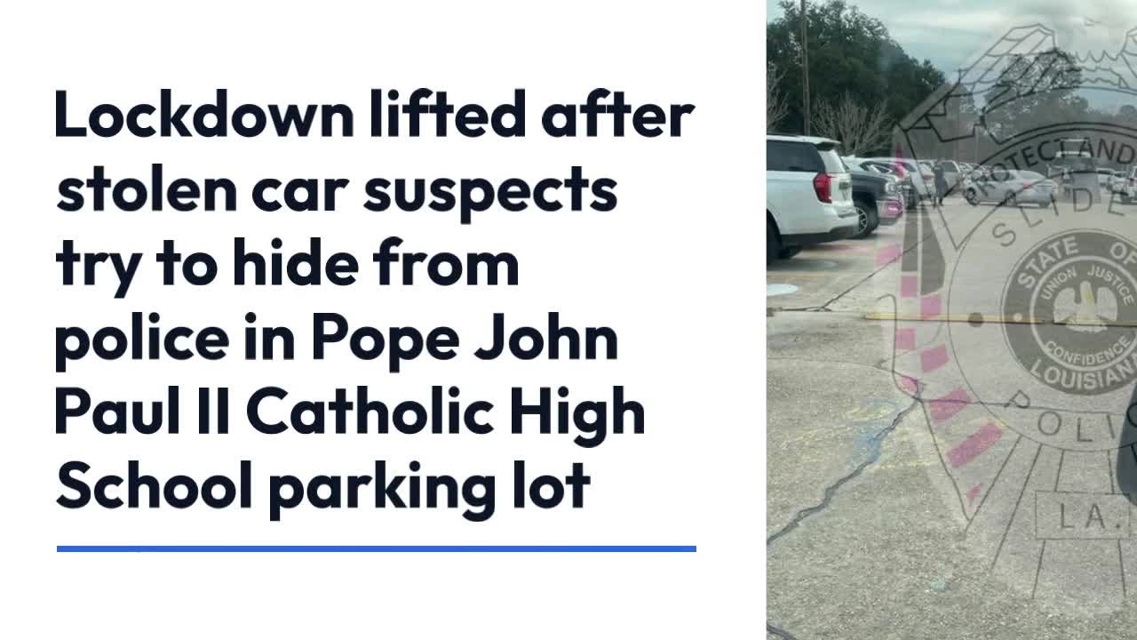 Lockdown lifted after stolen car suspects try to hide from police in ...