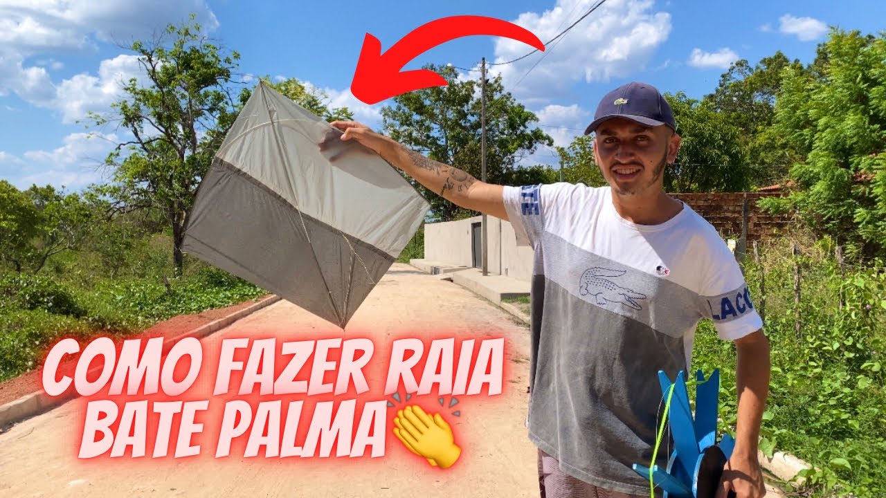 Como fazer raia bate palma passo a passo muito fácil/- como fazer pipa ...
