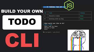 Full Build a CLI Application in NodeJS (Terminal Based TODO Application) Guide
