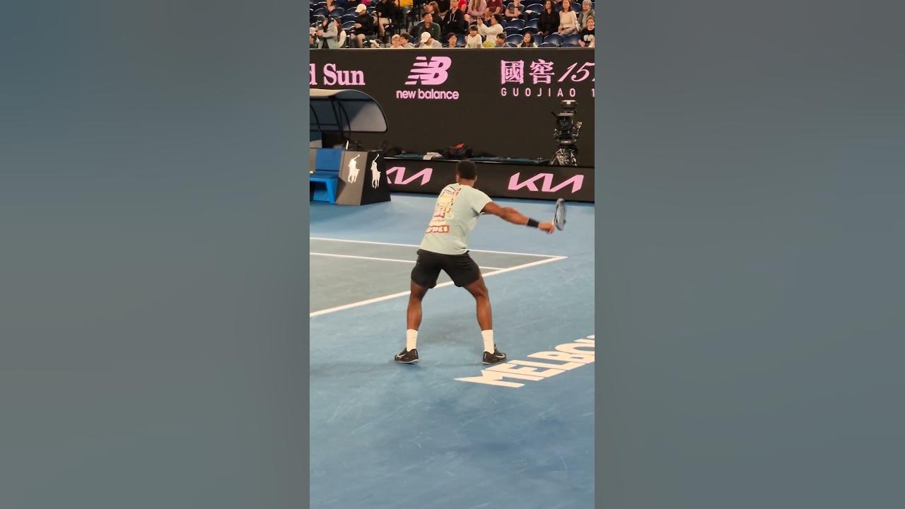 Mpetshi Perricard court level groundstrokes AO 2025 (qualifying week