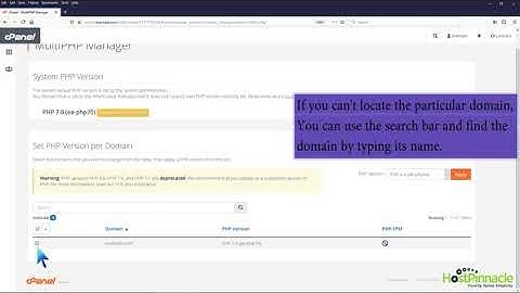 How to Reset the PHP Version to the Default Version, Using cPanel with HostPinnacle