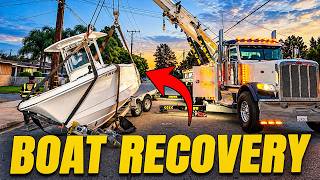 WILD Boat Accident Recovery on Residential Street