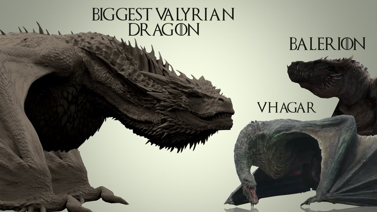The Valyrian Dragons Bigger Than Balerion Vhagar YouTube
