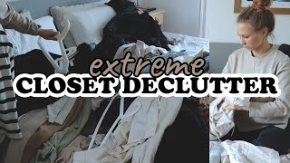 Extreme DECLUTTERING and ORGANIZING : Getting rid of everything / closet clean out /capsule wardrobe