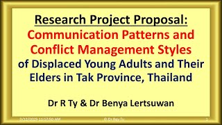 ©2025 03 11 Dr Rey Ty & Dr Benya Lertsuwan. Communication & Conflict Management of Displaced People