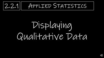 Statistics - 2.2.1 Displaying Qualitative Data