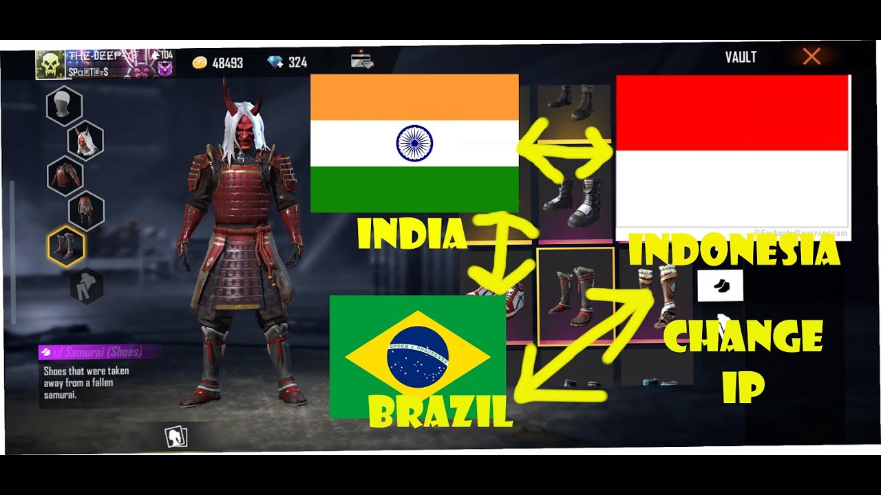 how to play free fire on Indonesia server |how to change ...
