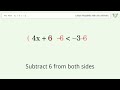 4x+6 less than -3 - Solve linear inequalities with one unknown