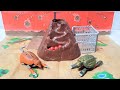 【Beast Wars】화산의 대결 거북이 vs 아르마딜로 가지고 놀자~☆★ BW VS X-1 火山の対決 Volcano showdown