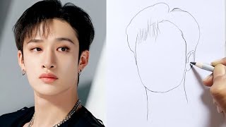 How To Draw Straykids Bang Chan Bang Chan Easy Drawing