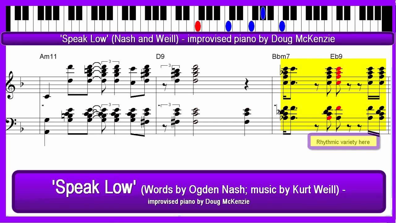 Speak Low' - jazz piano tutorial - YouTube