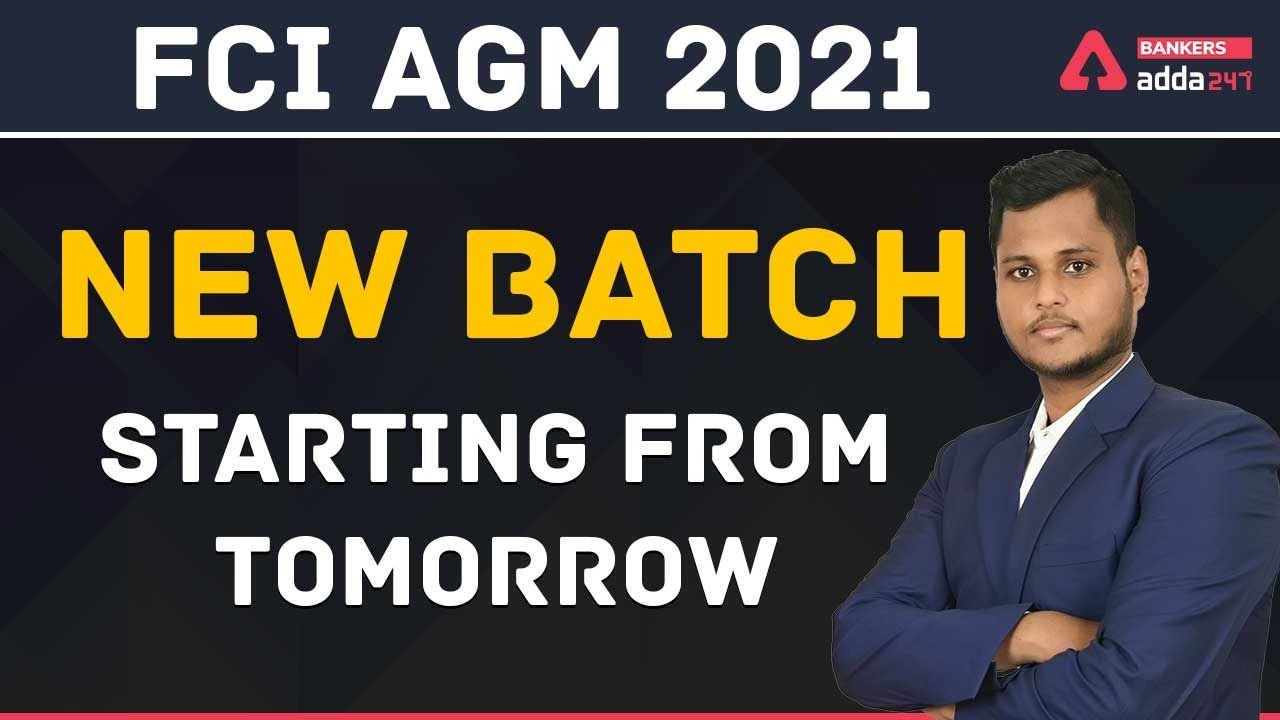 FCI AGM 2021 |New Batch Starting from Tomorrow