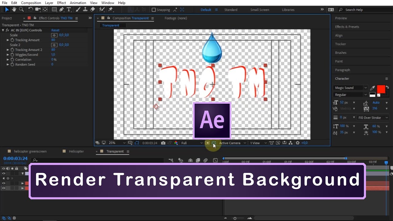 How to Render Transparent Background Video in After Effects - YouTube