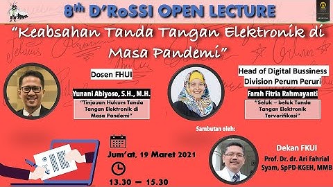8th DRoSSI Open Lecture