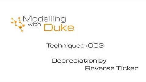 Depreciation by Reverse Ticker (AMAZING)- Excel Techniques [003]