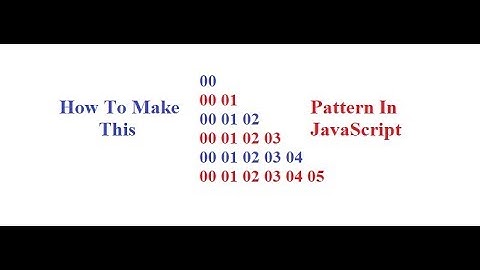 FamilySome Programming- |Two-Figure pattern in JavaScript|